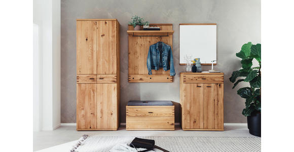 GARDEROBENSCHRANK in 75/208/37 cm - Wildeiche/Anthrazit, Natur, Holz/Holzwerkstoff (75/208/37cm) - Waldwelt