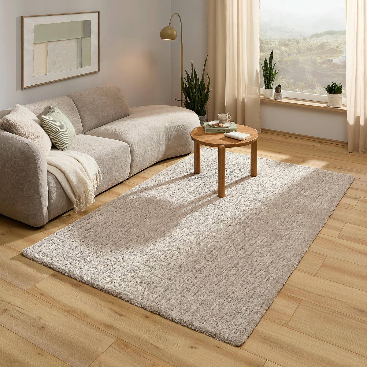 HOCHFLORTEPPICH 160/230 cm Masai Beige  - Beige, KONVENTIONELL, Kunststoff/Textil (160/230cm) - Novel