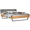 BETT 160/200 cm  in Anthrazit, Buchefarben, Dunkelgrau  - Dunkelgrau/Anthrazit, MODERN, Holz/Textil (160/200cm) - Hasena