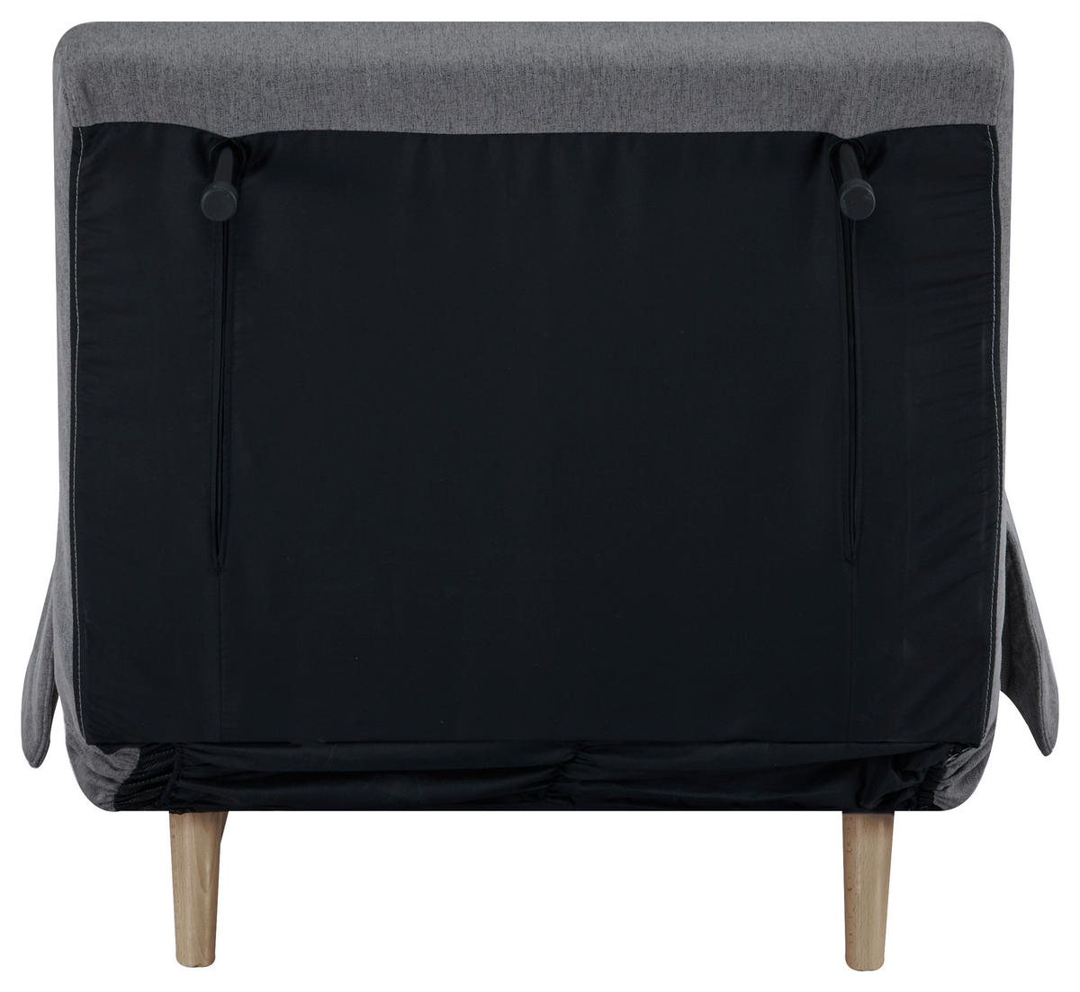 SCHLAFSESSEL Mikrofaser Dunkelgrau    - Dunkelgrau/Naturfarben, MODERN, Holz/Textil (77/81/90cm) - MID.YOU