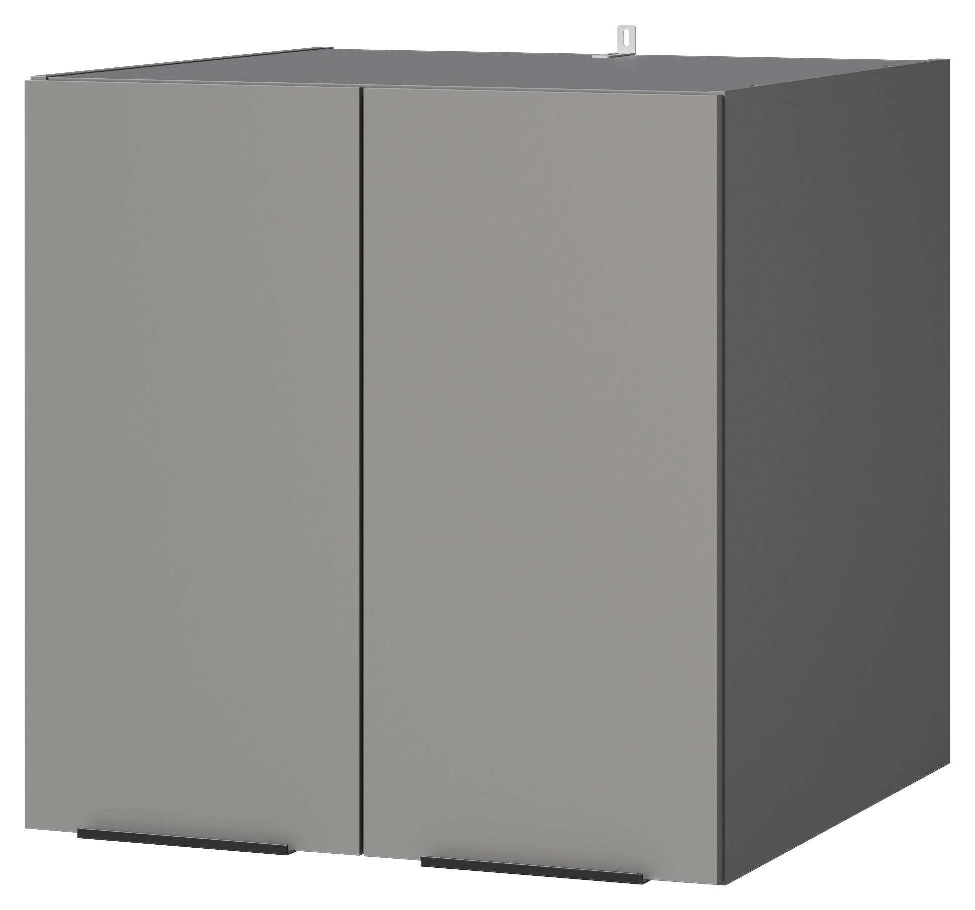 AUFSATZSCHRANK 70/70/68 cm   - Schwarz/Grau, Basics, Holzwerkstoff/Metall (70/70/68cm) - MID.YOU