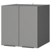 AUFSATZSCHRANK 70/70/68 cm   - Schwarz/Grau, Basics, Holzwerkstoff/Metall (70/70/68cm) - MID.YOU