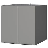 AUFSATZSCHRANK 70/70/68 cm   - Schwarz/Grau, Basics, Holzwerkstoff/Metall (70/70/68cm) - MID.YOU