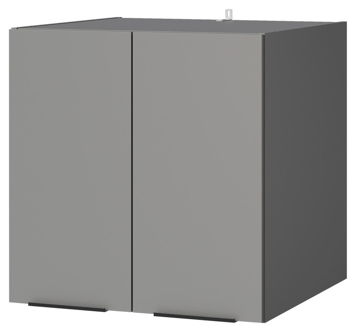 AUFSATZSCHRANK 70/70/68 cm   - Schwarz/Grau, Basics, Holzwerkstoff/Metall (70/70/68cm) - MID.YOU
