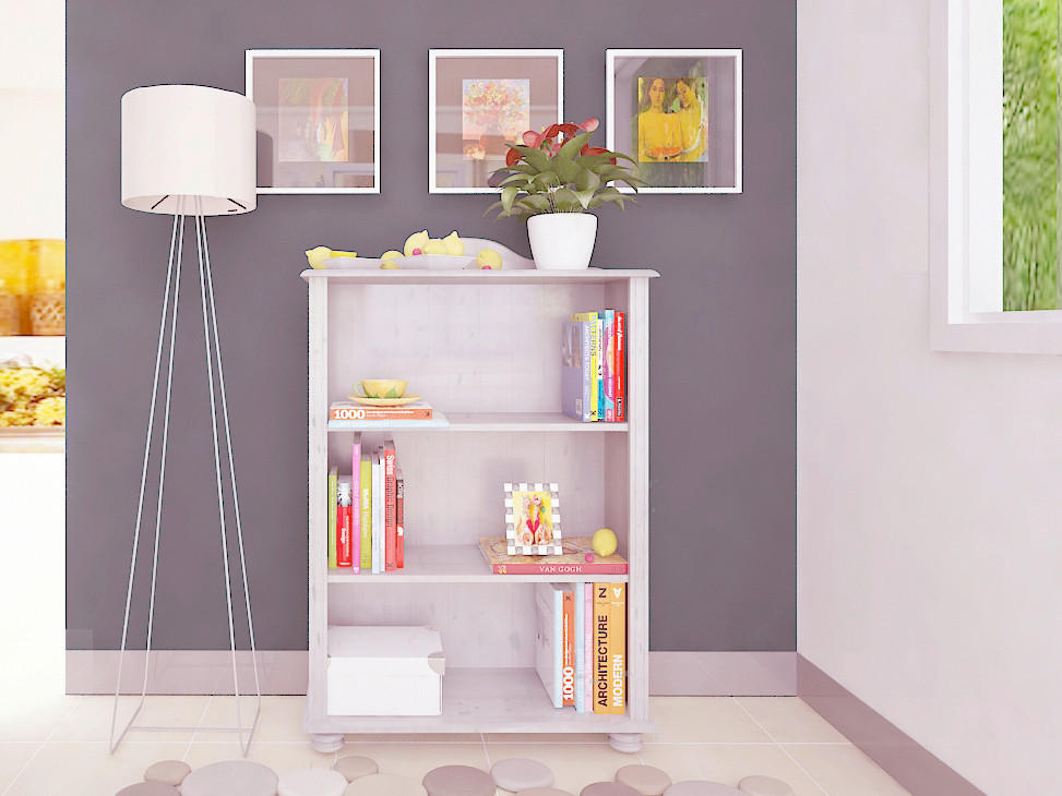 REGAL  77/116/31 cm Weiß  - Weiß, Design, Holz (77/116/31cm) - MID.YOU