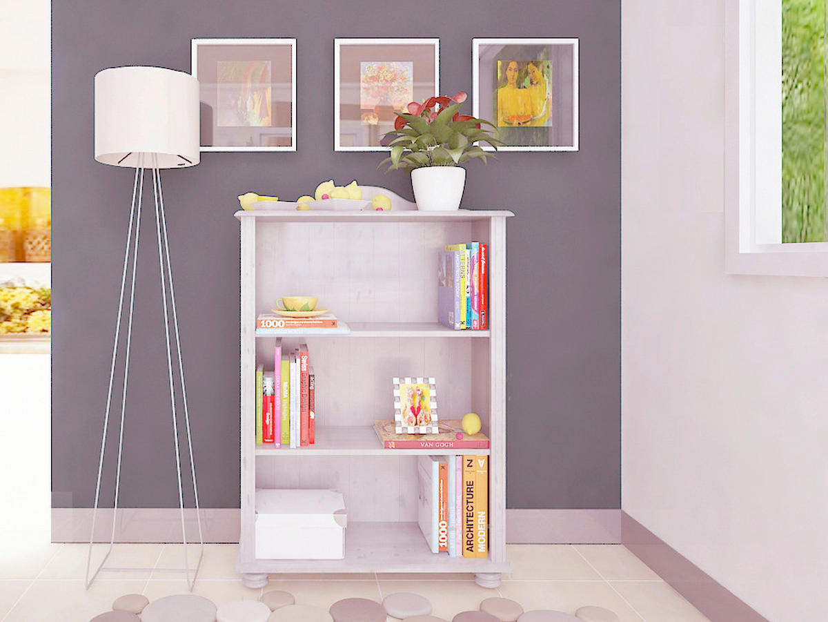 REGAL  77/116/31 cm Weiß  - Weiß, Design, Holz (77/116/31cm) - MID.YOU