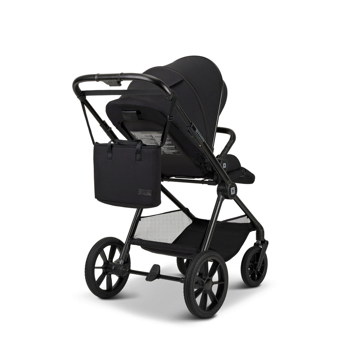 KINDERWAGENSET CLICC  - Schwarz, Basics, Textil/Metall (61/114/84cm) - Moon