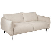 2,5-SITS SOFFA i beige  - beige/svart, Design, metall/trä (191/75/96cm) - Pure Home Comfort