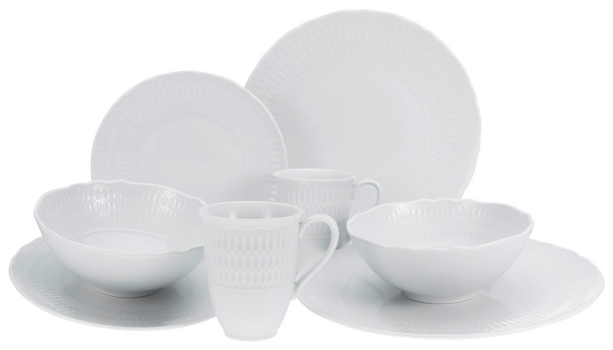 KOMBISERVICE 8-teilig  - Weiß, Trend, Keramik - Creatable