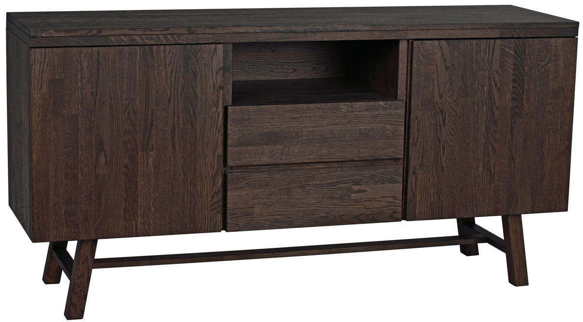 SIDEBOARD 160/80/45 cm  - mörkbrun, Klassisk, trä (160/80/45cm) - Rowico