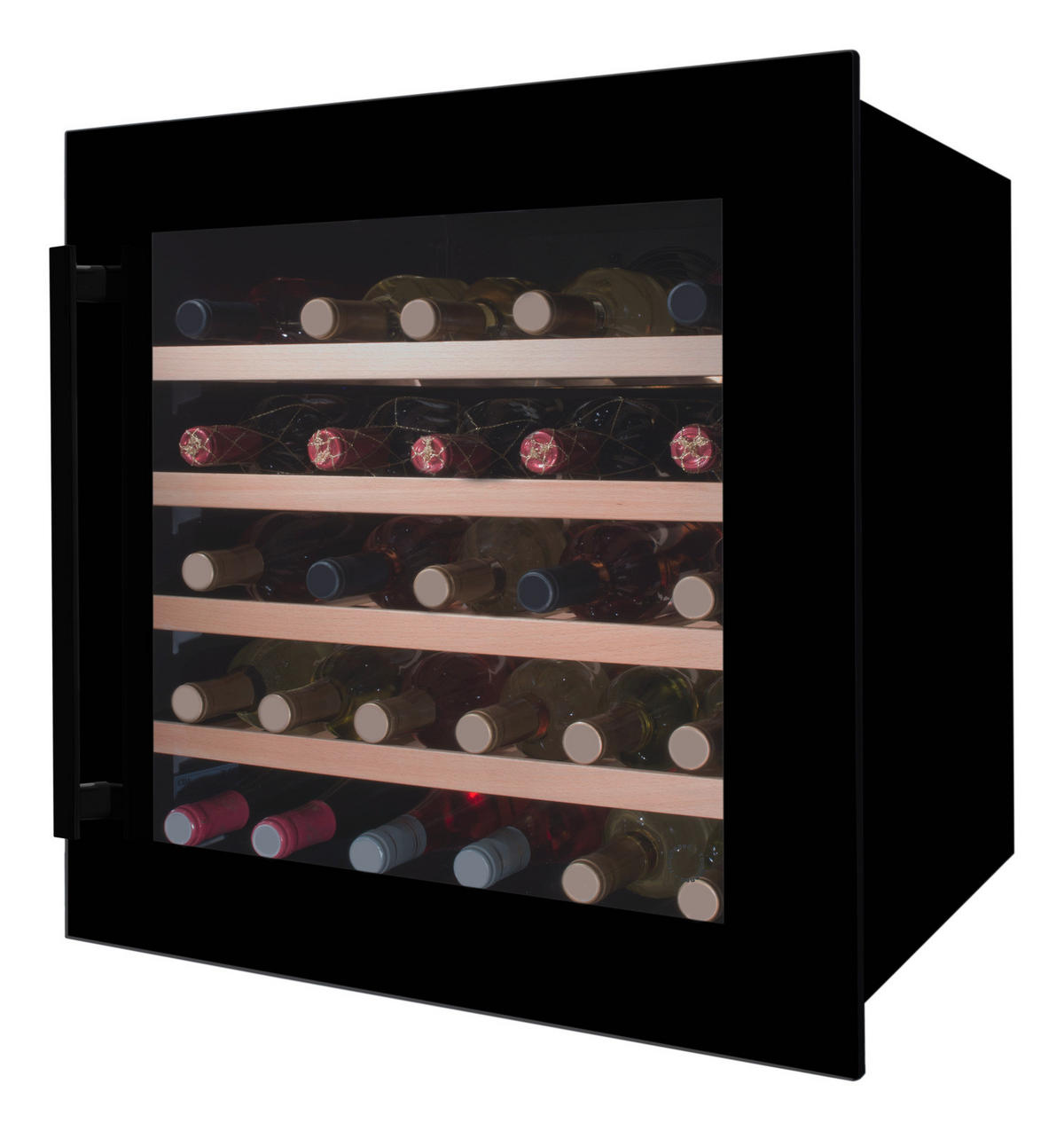 WEINKÜHLSCHRANK WK341210S  - Schwarz, Basics, Glas/Metall (59/59,5/54,5cm) - Amica
