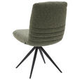 STUHL - Dunkelgrün/Schwarz, Design, Textil/Metall (50/93/69cm) - Dieter Knoll