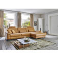 ECKSOFA  in Echtleder Currygelb  334/176 cm  - Currygelb/Schwarz, Design, Leder/Metall (334/176cm) - Dieter Knoll