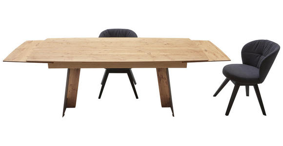 ESSTISCH in Holz, Metall 190(290)/95/77 cm - Eichefarben/Anthrazit, Natur, Holz/Metall (190(290)/95/77cm) - Valnatura