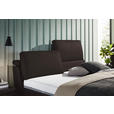 POLSTERBETT Matratze, Lattenrost Dunkelbraun 200/200 cm  - Hellbraun/Anthrazit, Design, Holz/Textil (200/200cm) - Johann Jakob