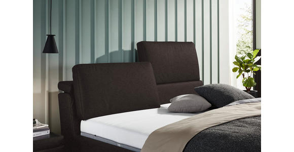 POLSTERBETT Matratze, Lattenrost Dunkelbraun 200/200 cm  - Hellbraun/Anthrazit, Design, Holz/Textil (200/200cm) - Johann Jakob
