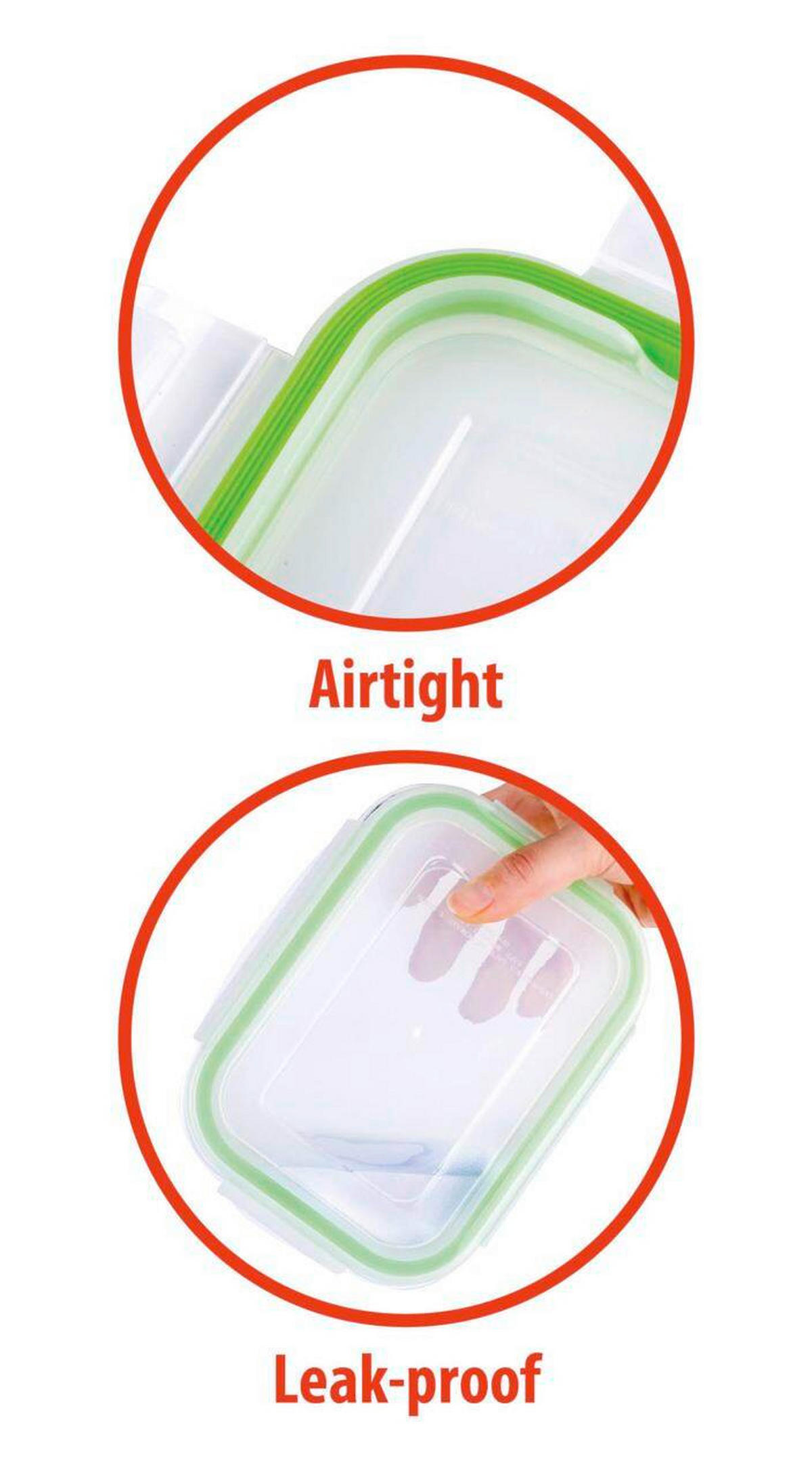 FRISCHHALTEDOSENSET 18-teilig  - Transparent/Grün, Basics, Glas (37/19.5/23.5cm) - Alpina 6287