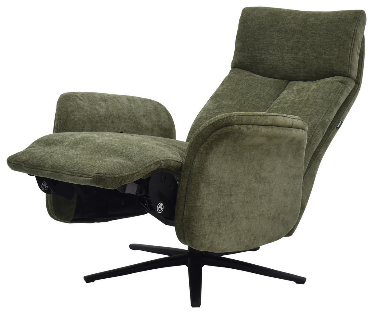 RELAXSESSEL Webstoff    - Schwarz/Grün, Design, Holz/Textil (75/109/84/148/84cm) - Livetastic