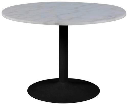 ESSTISCH in Stein, Metall 110/110/75 cm  - Schwarz/Weiß, Trend, Stein/Metall (110/110/75cm) - Livetastic
