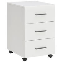 POJÍZDNÝ KONTEJNER, 43/68,3/51,6 cm - bílá/antracitová, Basics, kompozitní dřevo/plast (43/68,3/51,6cm) - Hom`in