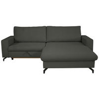 ECKSOFA CLARA Anthrazit Rückenkissen, Bettkasten, Liegefläche im Originalstoff  - Anthrazit, MODERN, Textil (240/177cm) - P & B