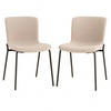 STOLSET 2 styck bouclé  - beige/svart, Modern, metall/textil (48/83/59cm) - MID.YOU