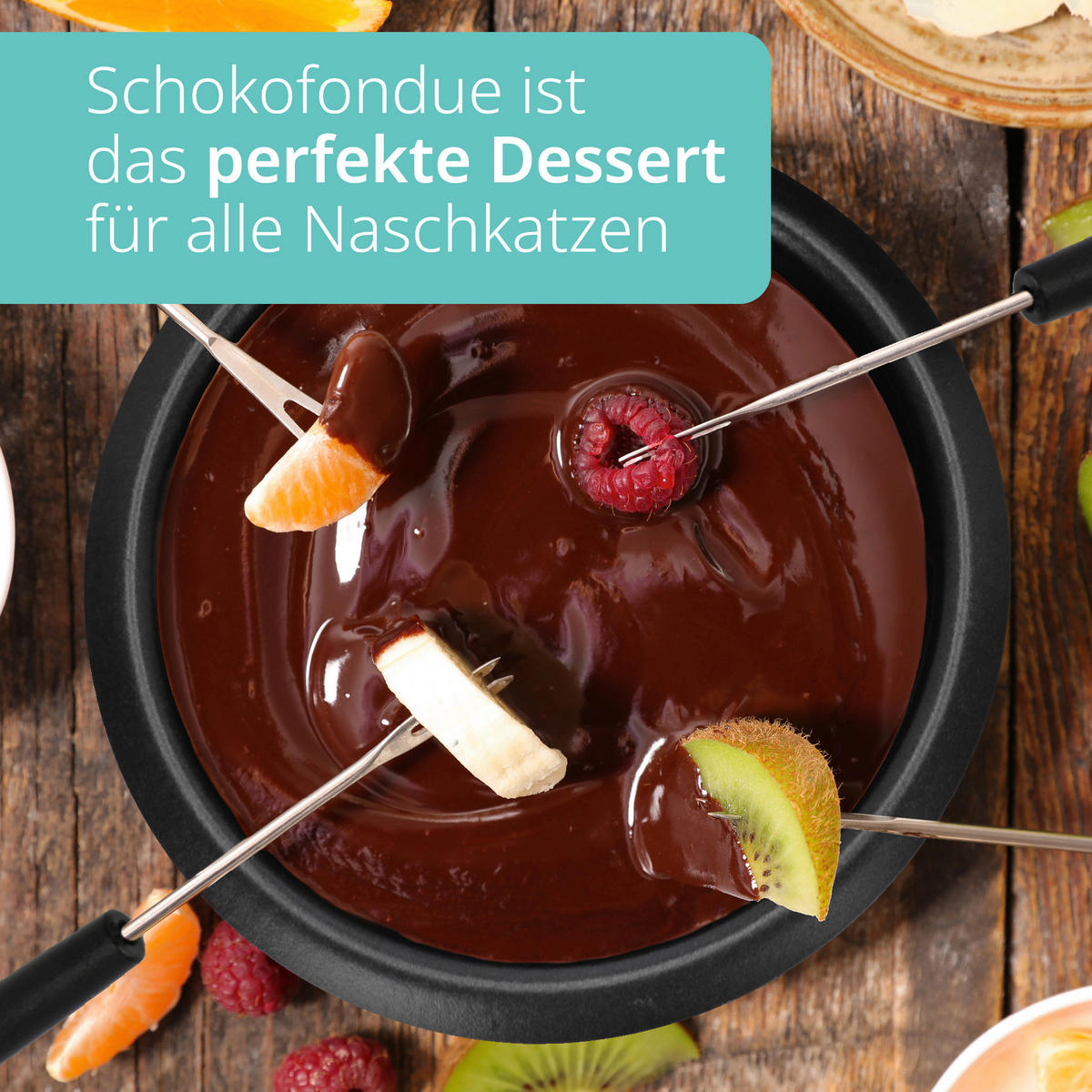 SCHOKOLADENFONDUESET  - Schwarz, Basics, Kunststoff (14,3/13/13,10cm) - ADE