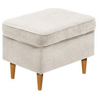 HOCKER Webstoff Creme, Eiche Wotan  - Eiche Wotan/Creme, Basics, Holz/Textil (63/43/42cm) - Carryhome