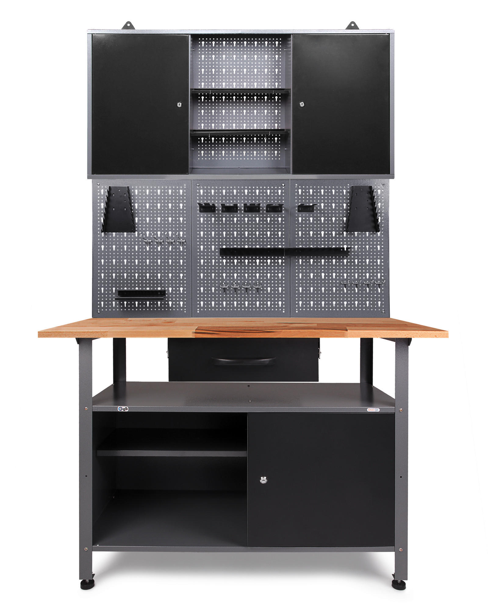 Werkbank-set Klaus Echtholz/stahl B: 120 Cm