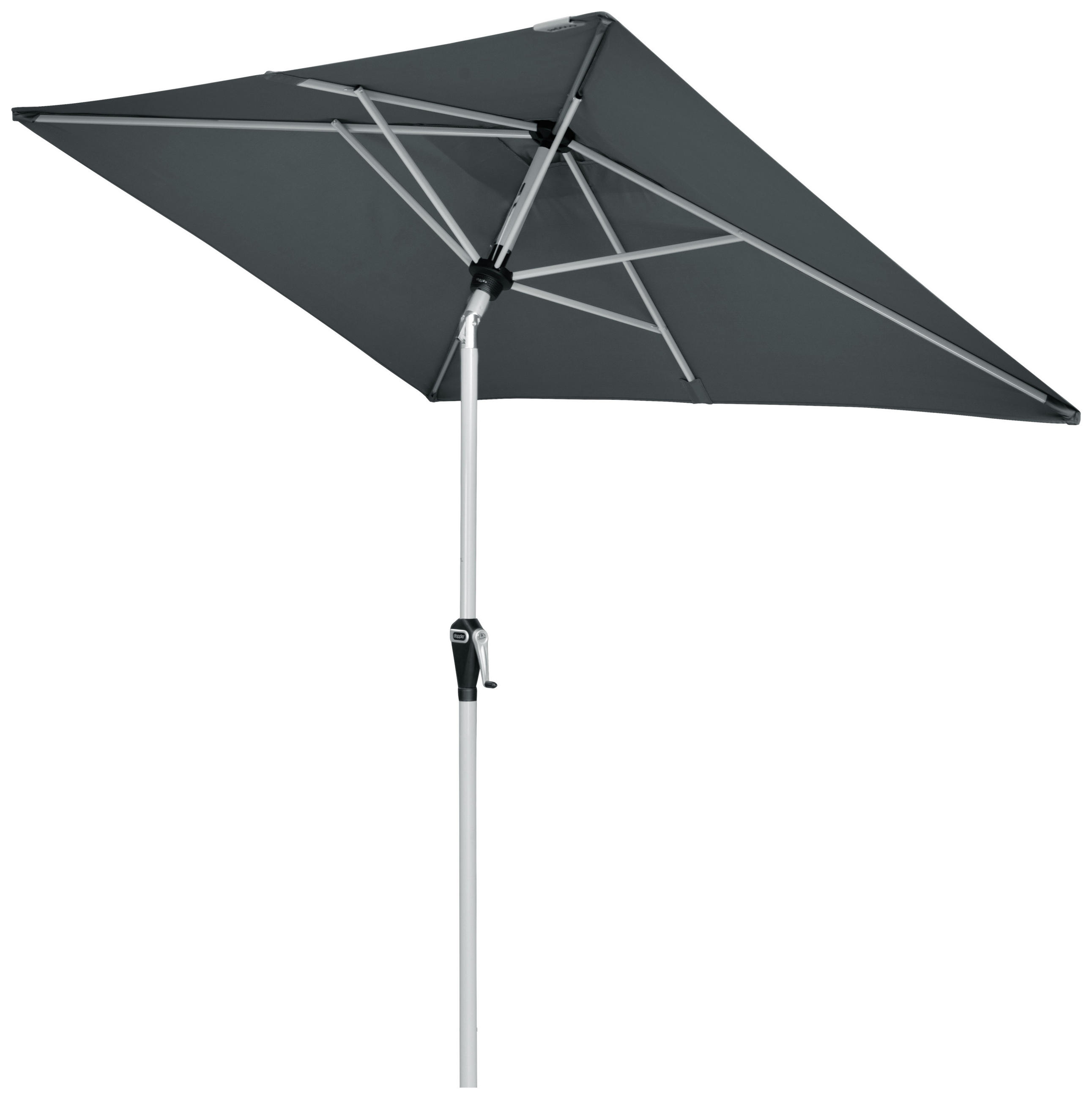 SONNENSCHIRM 210x140 cm Anthrazit  - Anthrazit/Silberfarben, Design, Textil/Metall (210/140cm) - Doppler