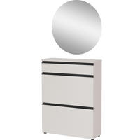 GARDEROBE 2-teilig  in 80/200/29 cm  - Beige, Design, Glas/Holzwerkstoff (80/200/29cm) - MID.YOU