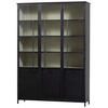 VITRINE in Schwarz  - Schwarz, Design, Glas/Metall (140/200/40cm) - Livetastic