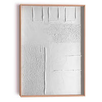 UNIKAT Abstraktes 50/70/3 cm  - Schwarz/Weiß, Basics, Holz (50/70/3cm) - Reinders!