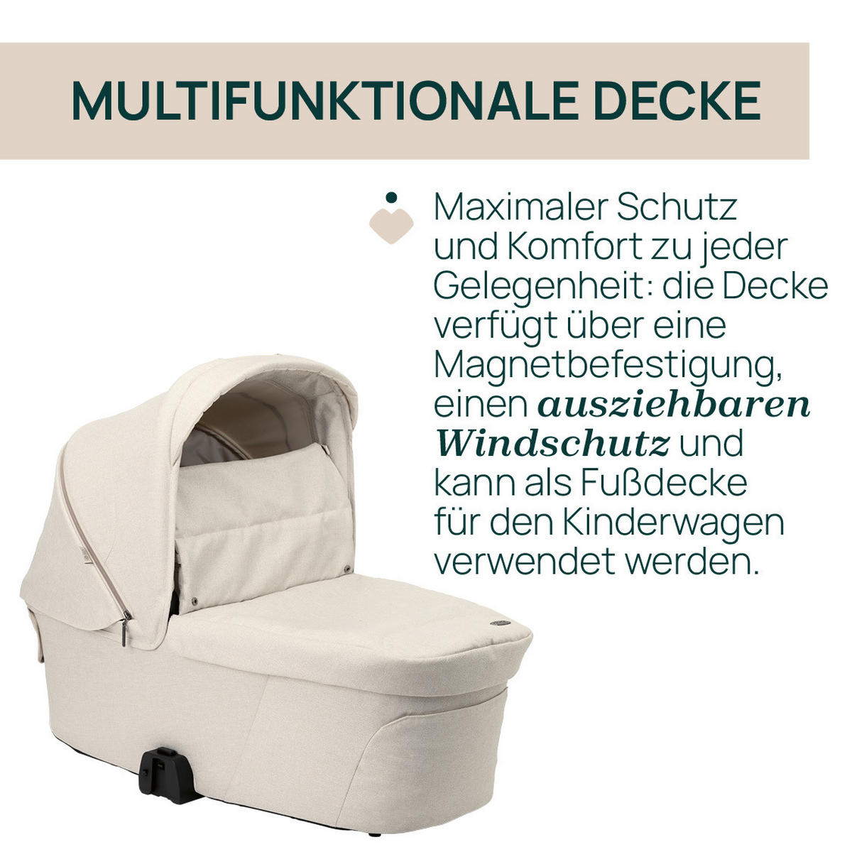 LIEGEWANNE Flexi  - Beige, Basics, Textil (43/64/83cm) - Chicco