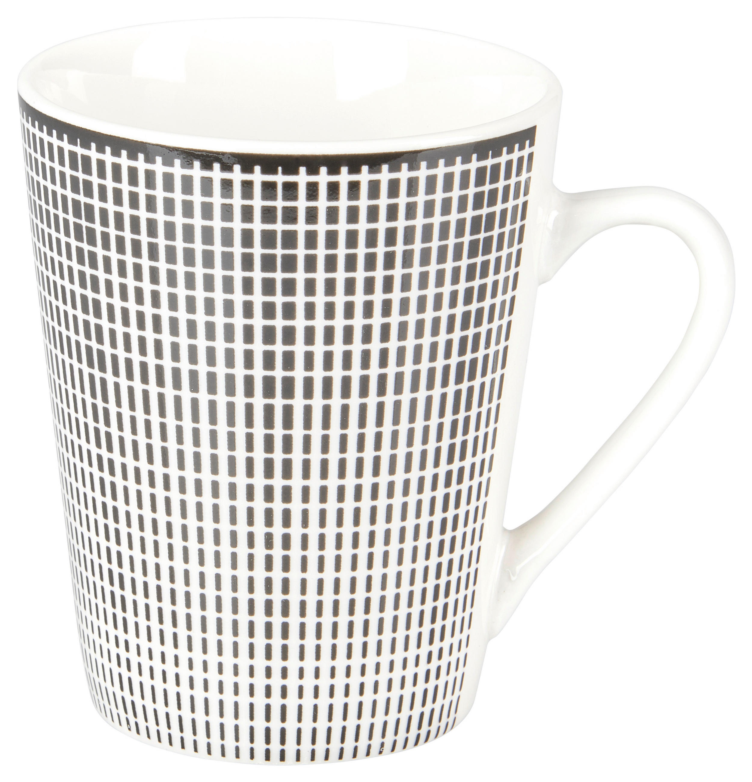 KÁVÉSBÖGRE 250 ml  - fekete/fehér, Trend, kerámia (7,8/9,5cm) - Novel