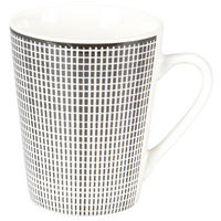 KÁVÉSBÖGRE 250 ml  - fekete/fehér, Trend, kerámia (7,8/9,5cm) - Novel