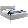 POLSTERBETT 180/200 cm  in Hellgrau  - Weiss/Birkefarben, Konventionell, Holz/Textil (180/200cm) - Boxxx