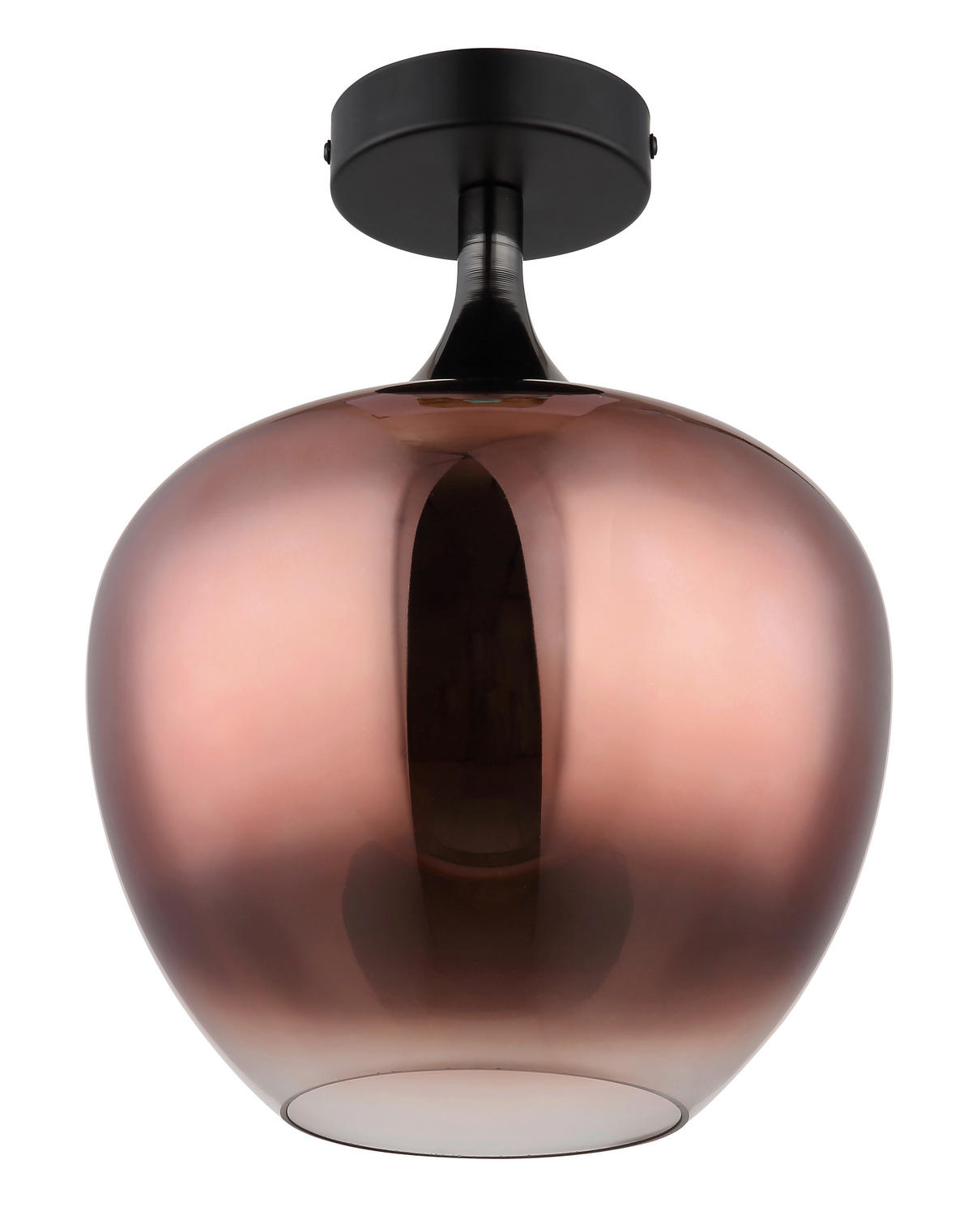 DECKENLEUCHTE  24/31,5 cm    - Klar/Chromfarben, Design, Glas/Metall (24/31,5cm) - Globo
