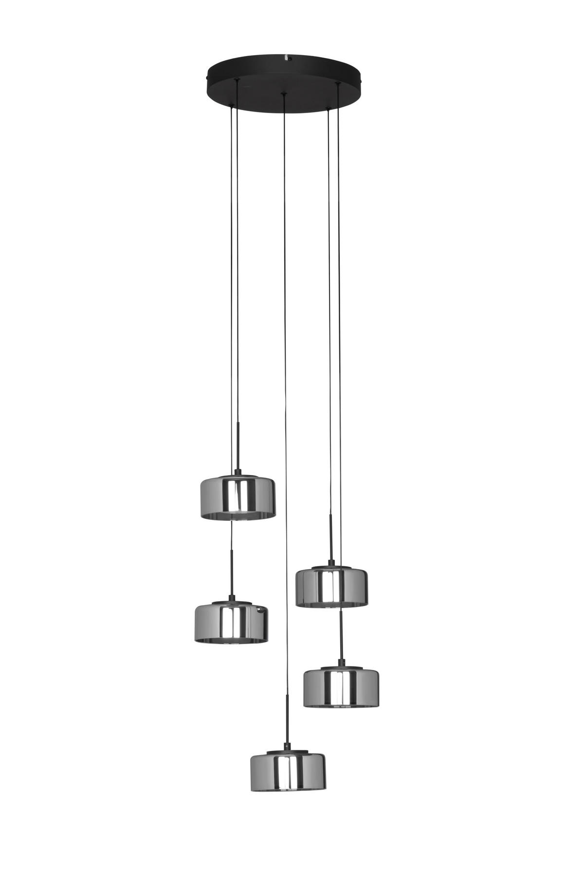 LED-HÄNGELEUCHTE Newark 44/150 cm   - Dunkelgrau, Design, Glas (44/150cm) - Dieter Knoll