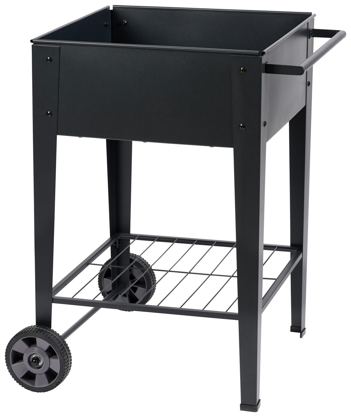 BLUMENKASTEN  - Schwarz, LIFESTYLE, Kunststoff/Metall (58,5/60/80cm)