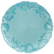 PLATZTELLER 33 cm - Blau, Trend, Glas (33cm) - Ambia Home