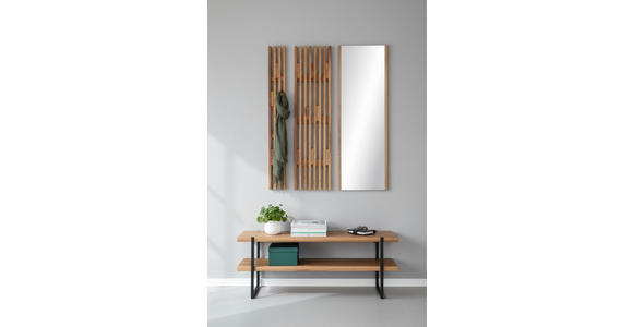 GARDEROBENBANK  in 120/45/40 cm  - Eichefarben, Natur, Holz/Metall (120/45/40cm) - Linea Natura