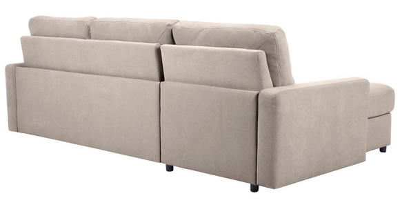 ECKSOFA Hellbraun Webstoff  - Hellbraun/Schwarz, KONVENTIONELL, Kunststoff/Textil (160/270cm) - Carryhome