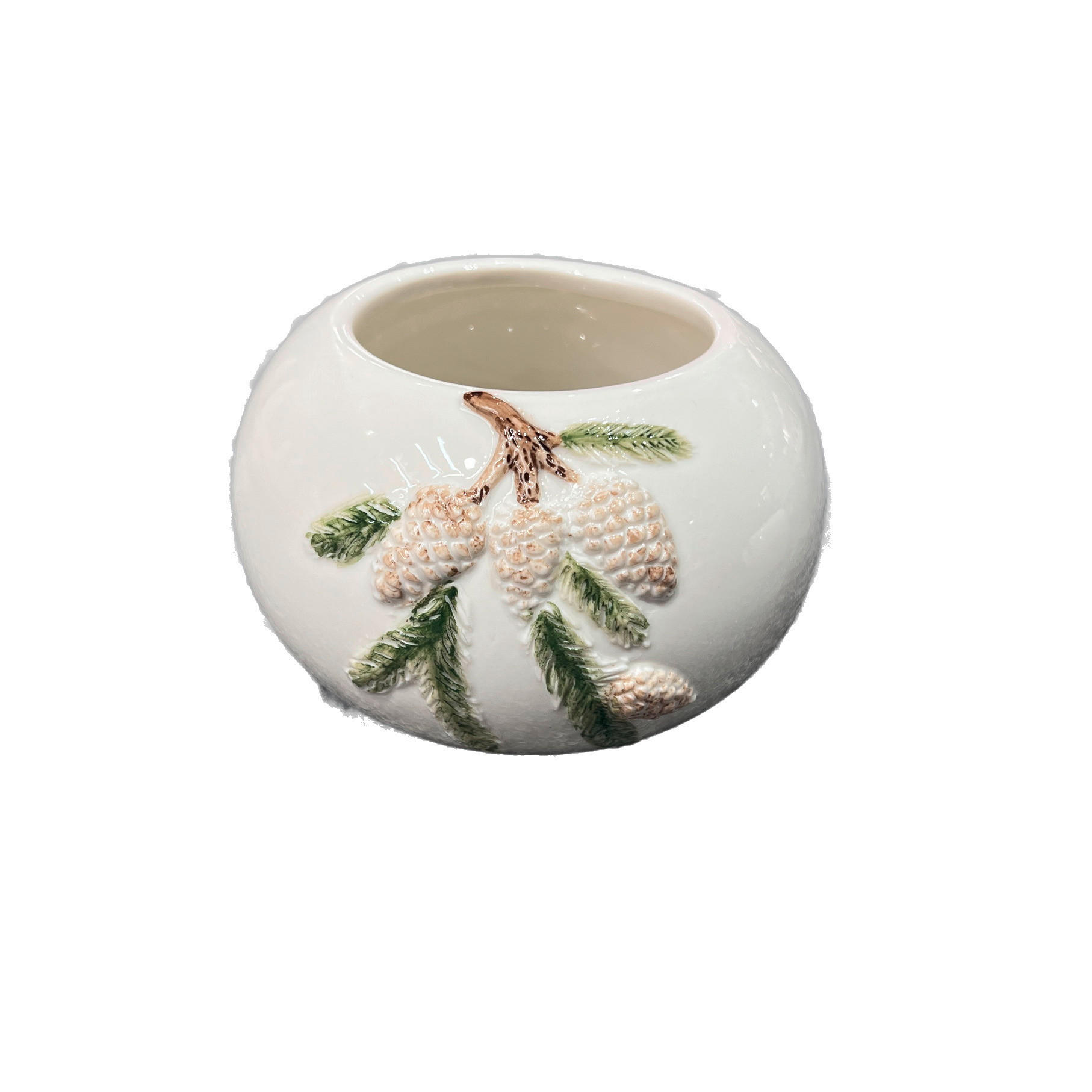 BLUMENTOPF   - Weiß, LIFESTYLE, Keramik (14/8,5cm) - X-Mas