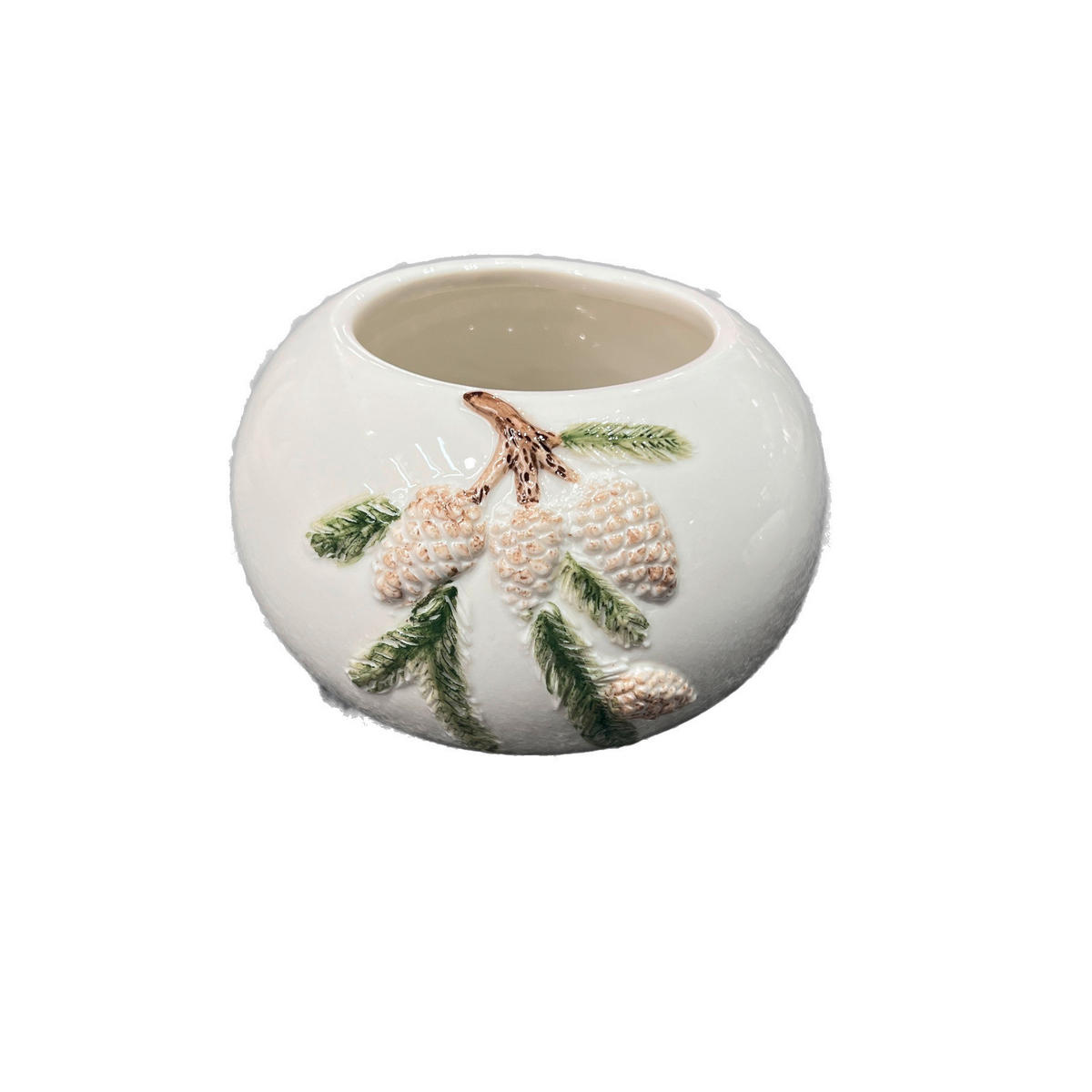 BLUMENTOPF   - Weiß, LIFESTYLE, Keramik (14/8,5cm) - X-Mas