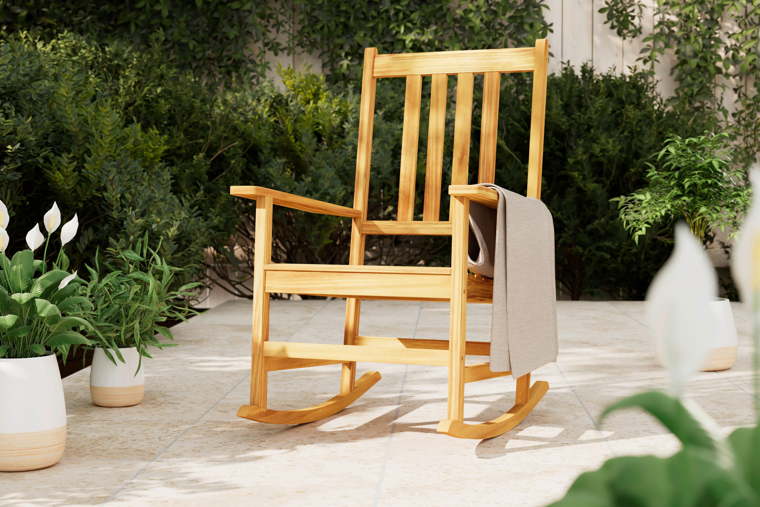 Ambia Garden Gartenschaukelstuhl Akazie 67x112x89 cm