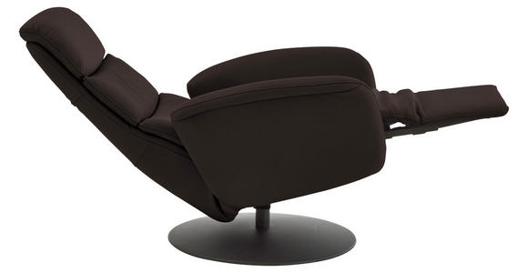 RELAXSESSEL in Leder Mokka  - Schwarz/Mokka, Design, Leder/Metall (76/108/86cm) - Dieter Knoll