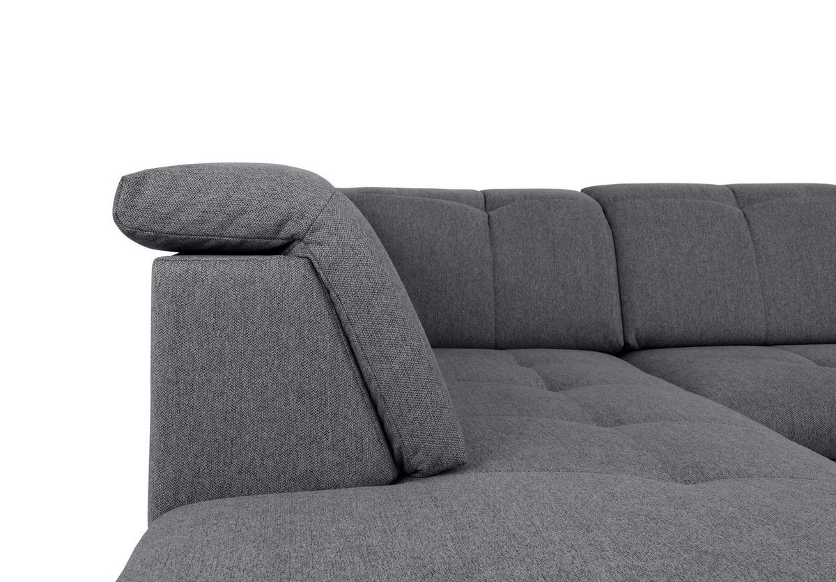 WOHNLANDSCHAFT - Dunkelgrau/Beige, Design, Textil/Metall (215/328/173cm) - MID.YOU