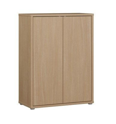 SCHUHSCHRANK Eichefarben  - Eichefarben/Grau, MODERN, Holzwerkstoff/Kunststoff (74,5/99,1/34,9cm) - Carryhome