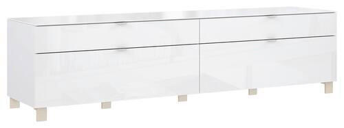TV-ELEMENT - Edelstahlfarben/Champagner, Design, Glas/Holzwerkstoff (219,9/57/52,5cm) - Hom`in